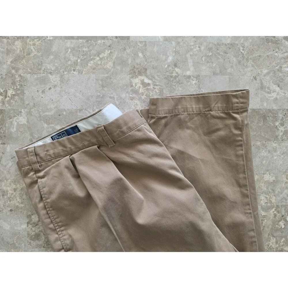 Polo‎ Ralph Lauren Pants Mens Big & Tall 46x32 Andrew Pant Brown Classic Chino
